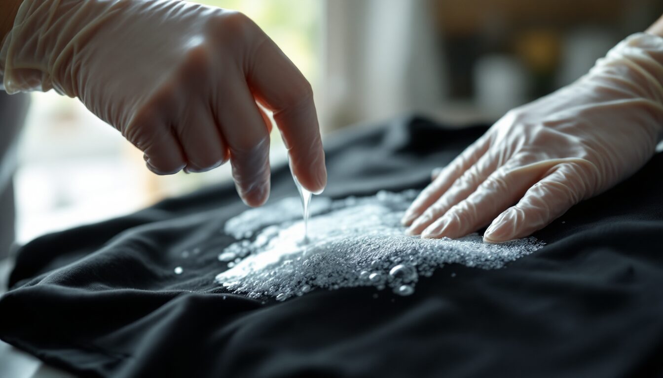 comment enlever une tache de javel sur un vêtement noir