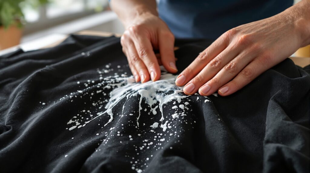 comment enlever une tache de javel sur un vêtement noir