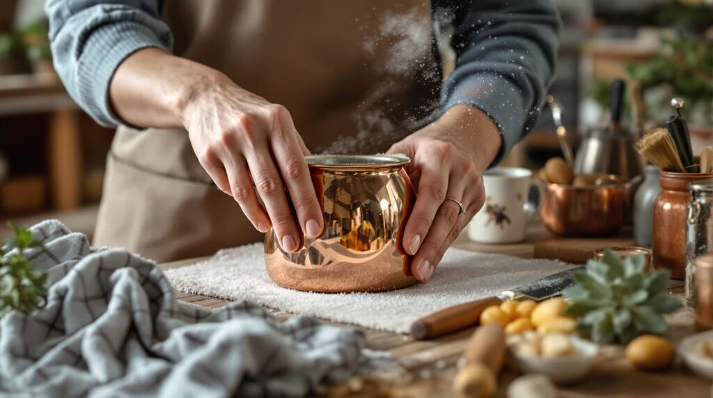 nettoyer un objet en cuivre