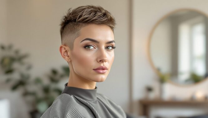 hyper stylée coupe courte femme moderne