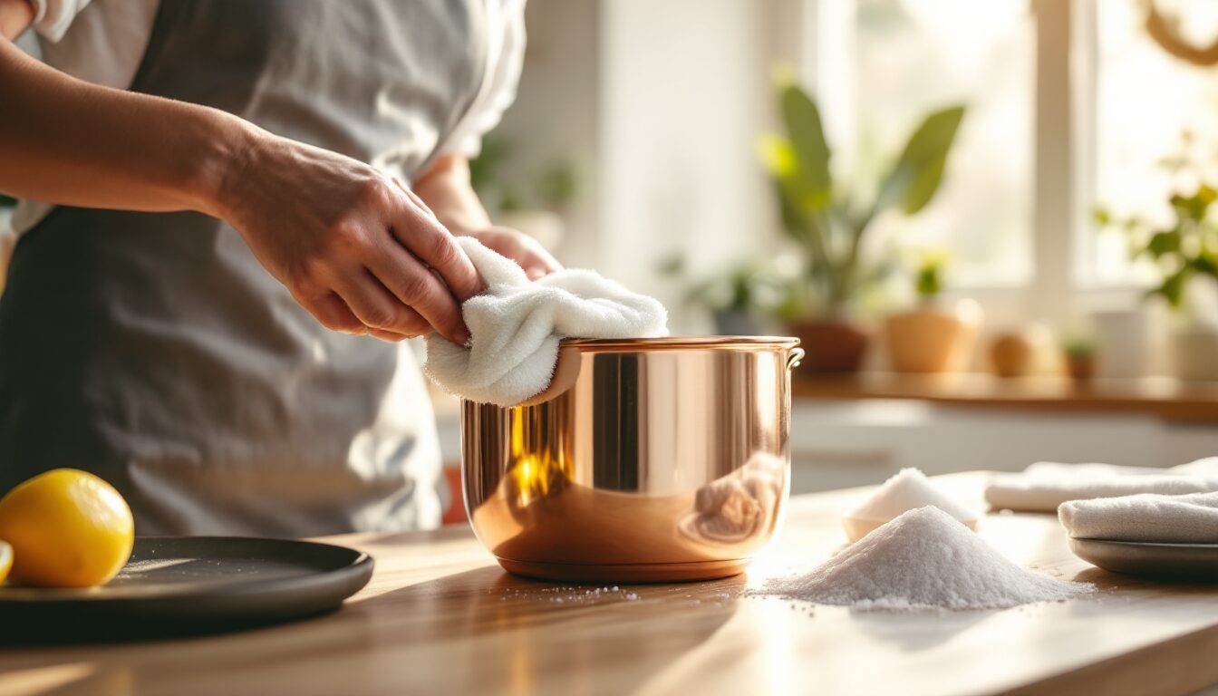 nettoyer un objet en cuivre