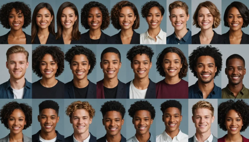 forme du visage et coupe de cheveux