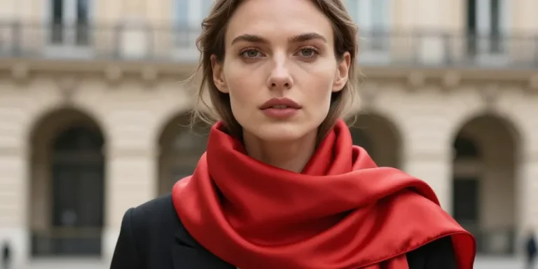 Foulard rouge en soie : 7 modèles et styles pour sublimer une tenue