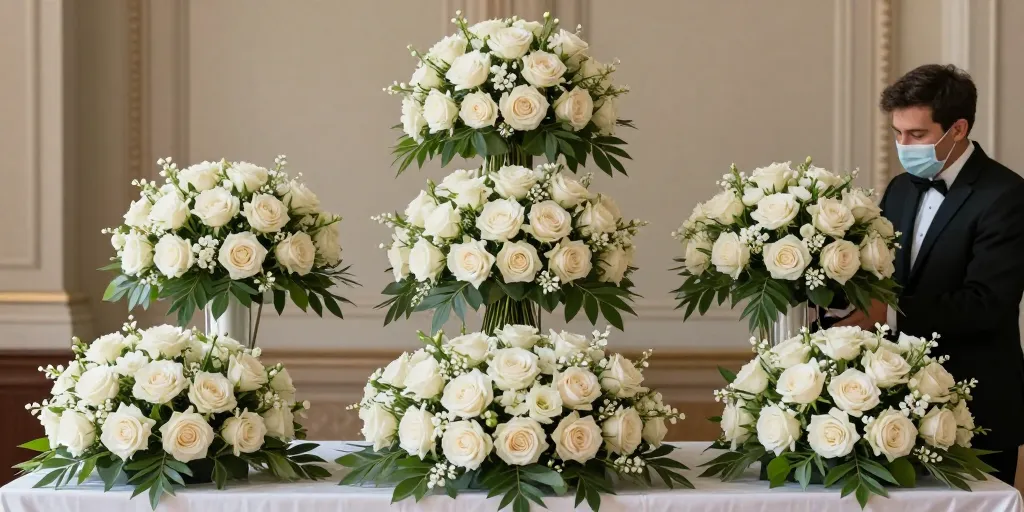 bouquet mariage cascade