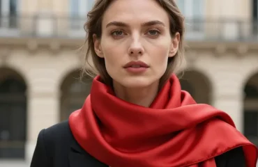 Foulard rouge en soie : 7 modèles et styles pour sublimer une tenue